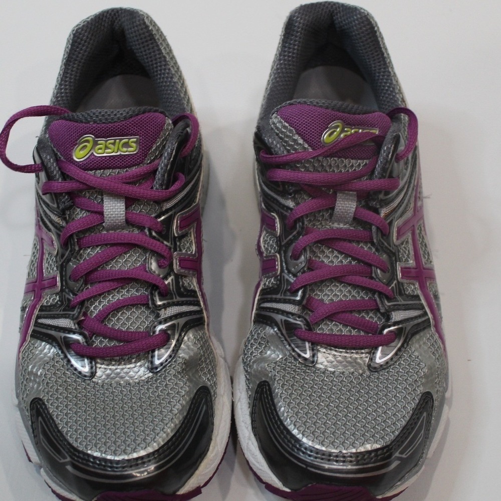 ASICS GT-1000 Women's Running Shoes Silver Purple Size 9 T2L6N